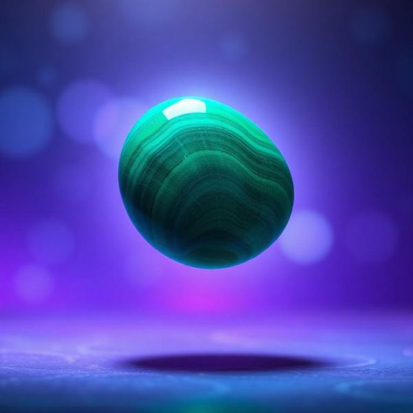 Malachite healing crystal — Banded Green